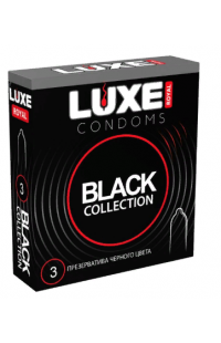 Презервативы "Luxe Royal Black Collection", черного цвета, 3 шт.